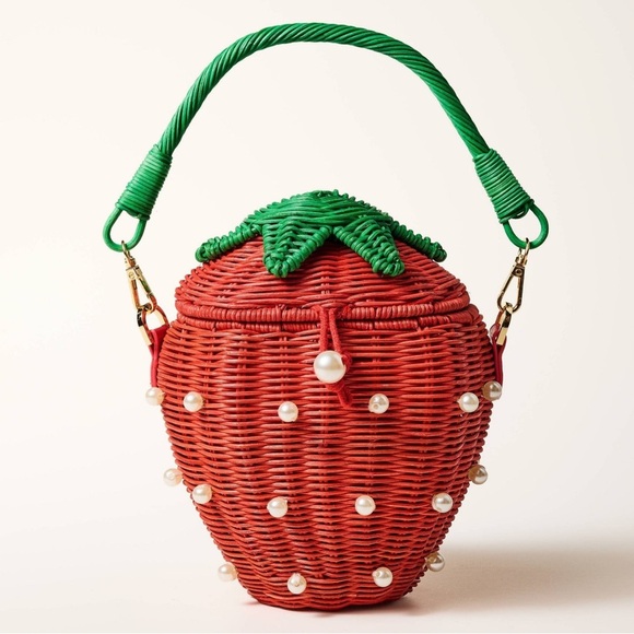 Kate Spade x Target Pearl Embellished Red Strawberry Bag NWT/Sold Out - Picture 1 of 6